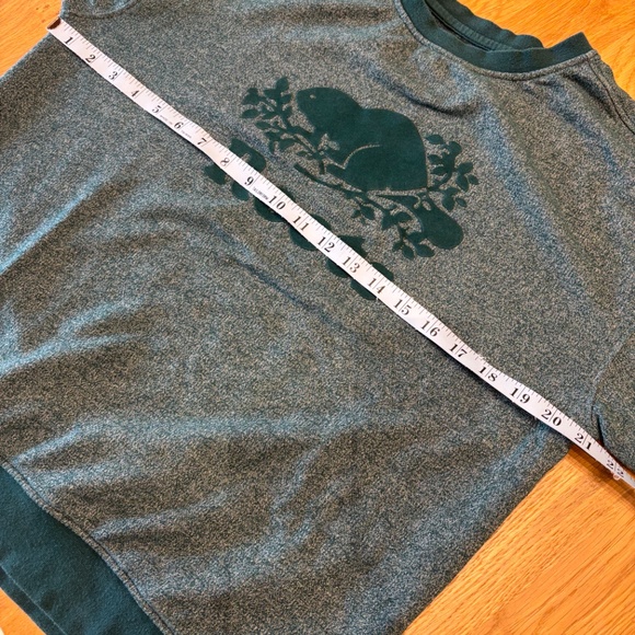 Roots Classic Beaver Green Crewneck Sweatshirt - Picture 11 of 11